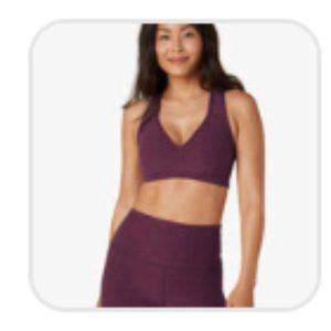 Beyond yoga sports bra - xs, fig heather